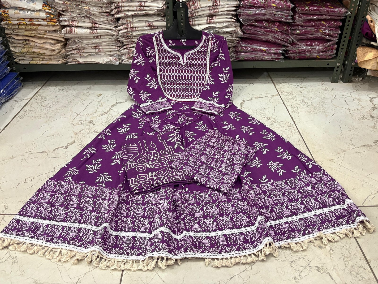 Premium Cotton Discharge Print Suit